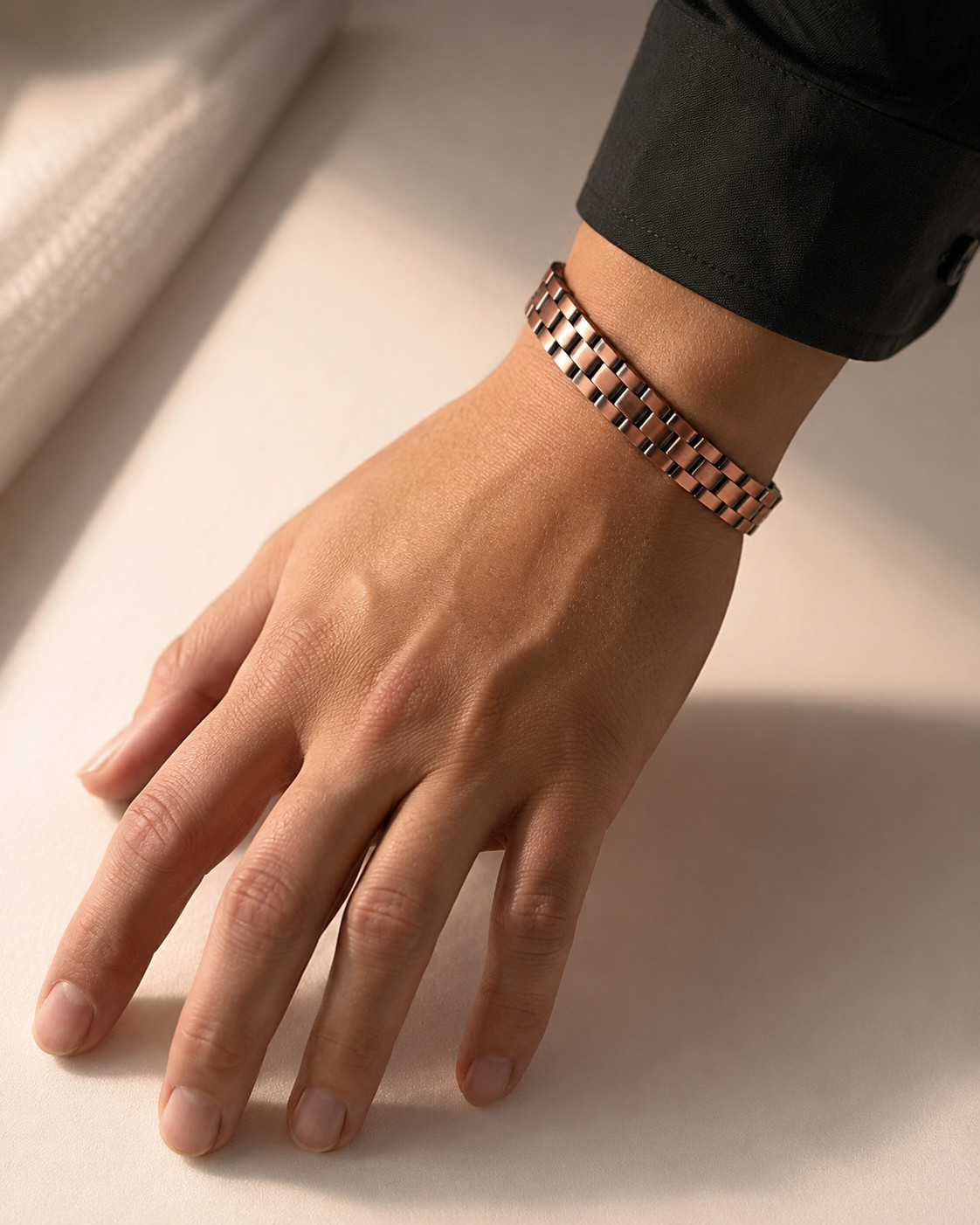 Square Link Pure Copper Bracelet