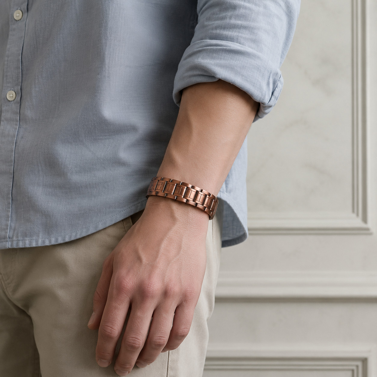 Classic Link Pure Copper Bracelet view 5