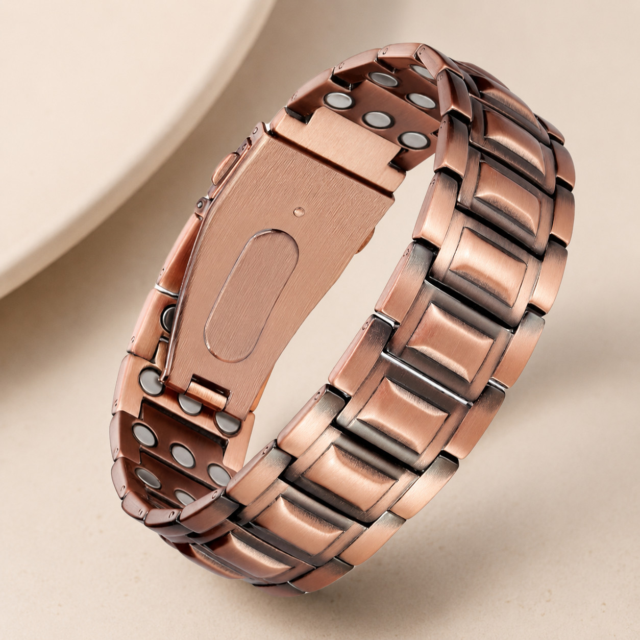 Fold-Over Clasp Pure Copper Bracelet view 3