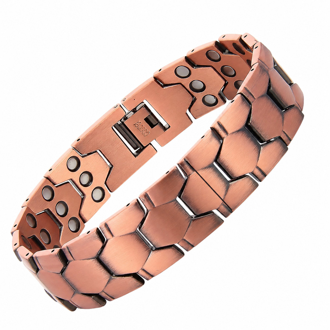 Hexagon Link Pure Copper Bracelet