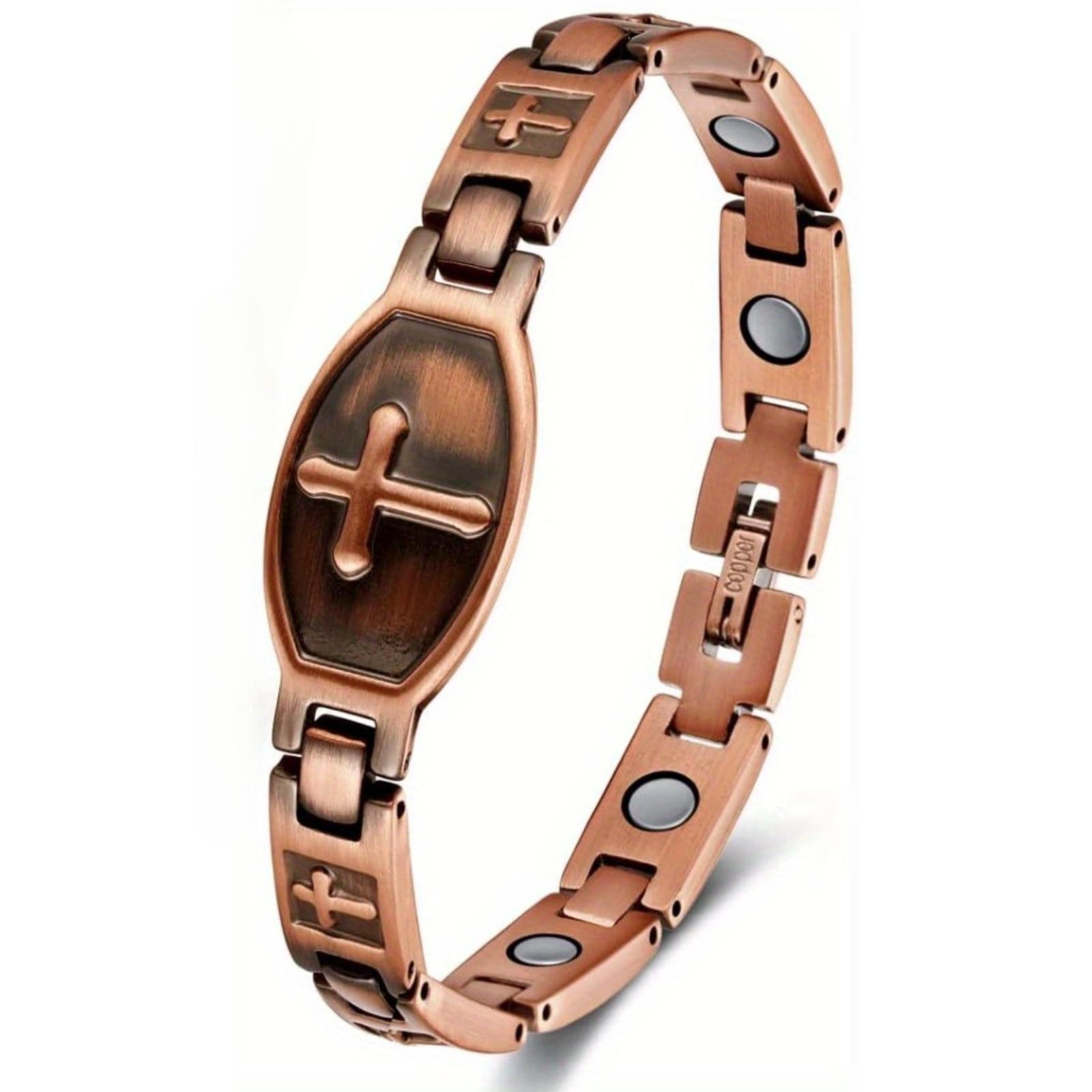 Shield Cross Pure Copper Bracelet