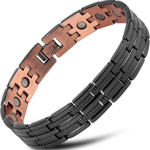 Simple Link Copper Magnetic Bracelet view 3