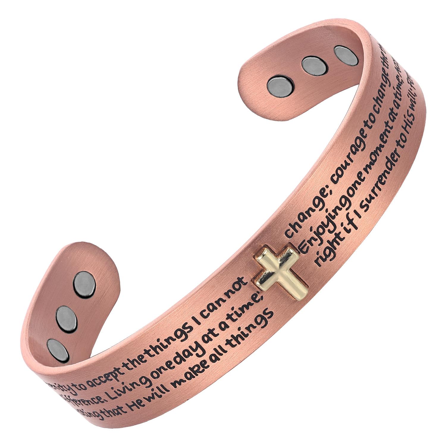 Cross Quote Copper Magnetic Cuff