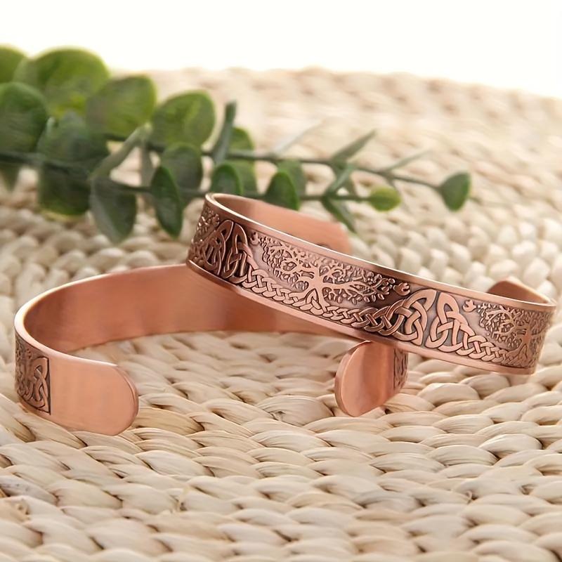 Tree of Life Copper Magnetic Cuff view 3